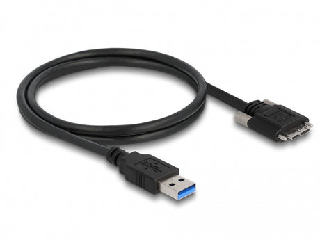 Delock 87799 Cable Usb 3.0 Type-A Male To Type Micro-B Male With Screws 1 M