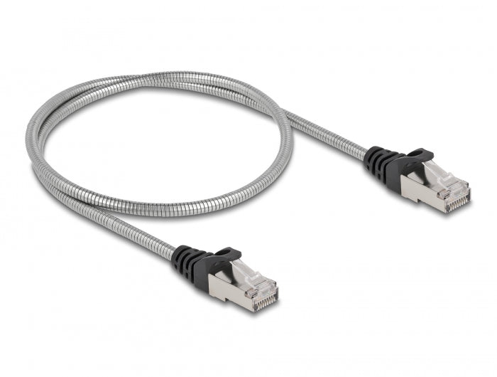 Delock 80107 Rj45 Cable Cat.6A U/Ftp With Metal Jacket 0.5 M