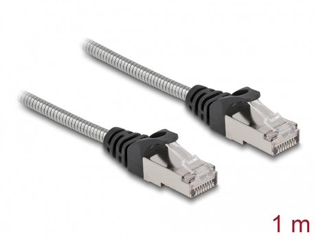 Delock 80108 Rj45 Cable Cat.6A U/Ftp With Metal Jacket 1 M