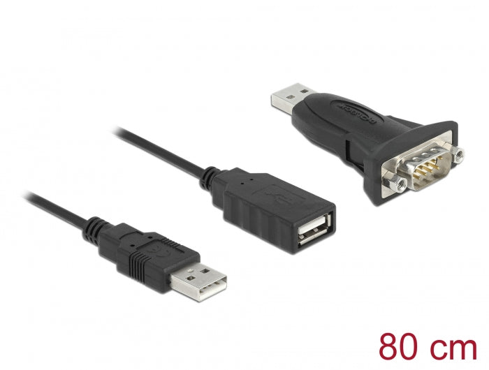 Delock 61506 Adapter Usb 2.0 Type-A To 1 X Serial Rs-232 D-Sub 9 Pin Male