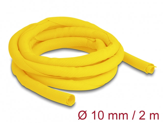 Delock 20868 Woven Sleeve Self-Closing Heat-Resistant 2 M X 10 Mm Yellow