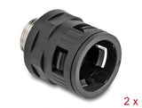 Delock 60455 Conduit Fitting With Brass External Thread M25 Black 2 Pieces