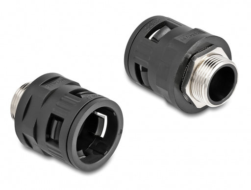 Delock 60455 Conduit Fitting With Brass External Thread M25 Black 2 Pieces