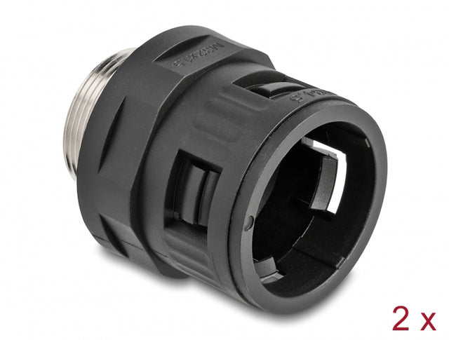 Delock 60456 Conduit Fitting With Brass External Thread M32 Black 2 Pieces