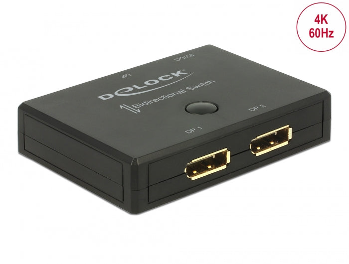 Delock 18750 Displayport 2 - 1 Switch Bidirectional 4K 60 Hz