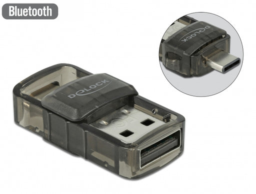 Delock 61002 Usb 2.0 Bluetooth 4.0 Adapter 2 In 1 Usb Type-C™ Or Type-A