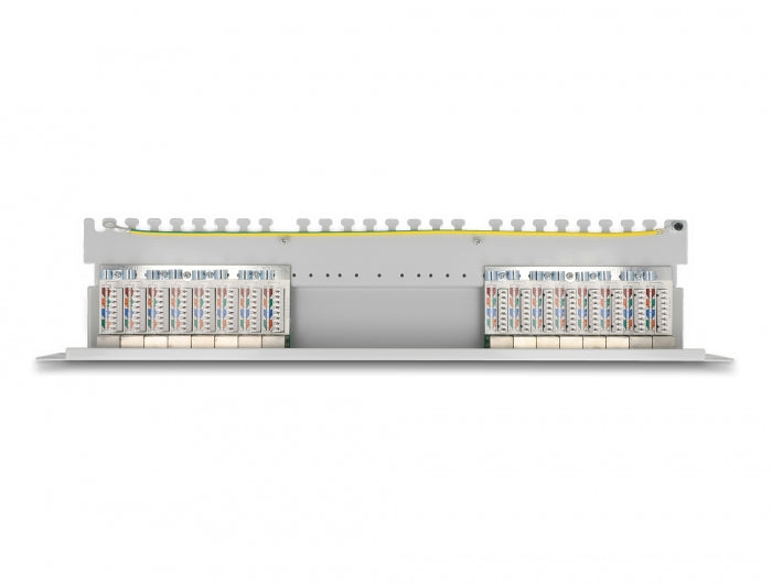 Delock 66877 19″ Patch Panel 16 Port Cat.6A 1U Grey