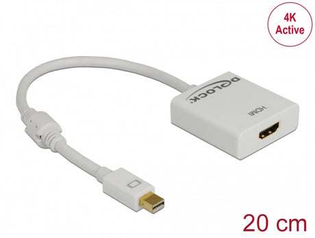 Delock 62612 Adapter Mini Displayport 1.2 Male > Hdmi Female 4K Active White