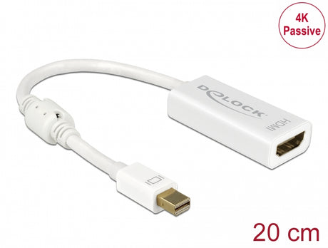 Delock 62614 Adapter Mini Displayport 1.2 Male > Hdmi Female 4K Passive White