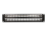 Delock 66878 19″ Keystone Patch Panel 48 Port With Strain Reliefs 2U Black