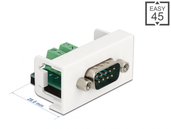 Delock 81351 Easy 45 Module D-Sub 9 Pin Male To 10 Pin Terminal Block