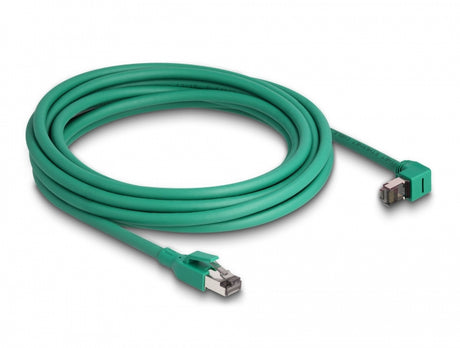 Delock 80125 Rj45 Network Cable Profinet Sf/Utp 90° Angled 5 M Green