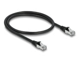 Delock 80133 Rj45 Network Cable Cat.6A S/Ftp Pur Outdoor 0.5 M Black