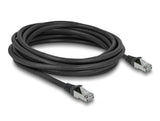 Delock 80137 Rj45 Network Cable Cat.6A S/Ftp Pur Outdoor 5 M Black