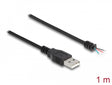 Delock 64184 Cable Usb 2.0 Type-A Male To 4 X Open Wires 1 M Black