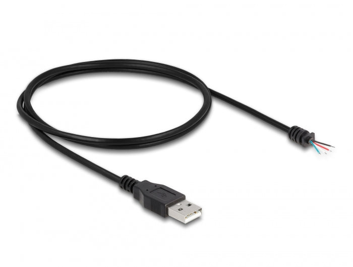 Delock 64184 Cable Usb 2.0 Type-A Male To 4 X Open Wires 1 M Black