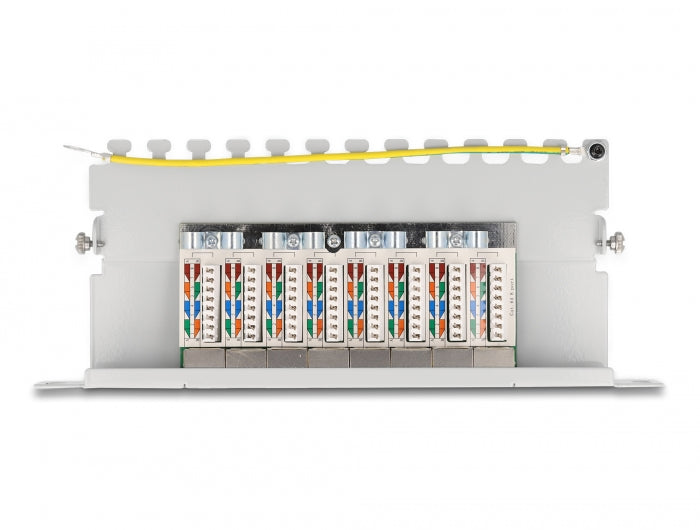 Delock 66871 10″ Patch Panel 8 Port Cat.6A 0.5U Grey