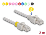 Delock 80120 Network Cable Rj45 Cat.6A S/Ftp With Colored Clips 3 M