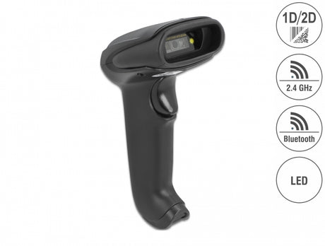 Delock 90562 Barcode Scanner 1D And 2D For 2.4 Ghz, Bluetooth Or Usb