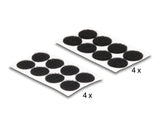 Delock 19088 Hook-And-Loop Dots, Round, 64 Pieces Black