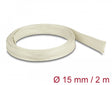 Delock 20894 Braided Sleeve Made Of Nomex Fibers 2 M X 15 Mm White