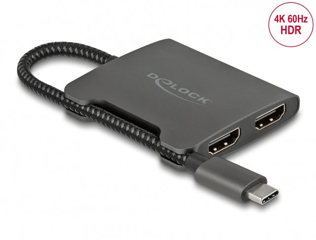 Delock 87778 Usb Type-C™ Splitter (Dp Alt Mode) To 2 X Hdmi Mst 4K 60 Hz