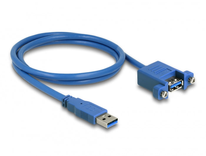 Delock 85112 Cable Usb 3.0 Type-A Male > Usb 3.0 Type-A Female Panel-Mount 1 M