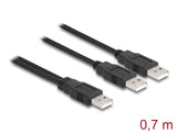 Delock 80000 Usb 2.0 Cable Type-A To 2 X Type-A 70 Cm