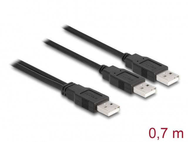 Delock 80000 Usb 2.0 Cable Type-A To 2 X Type-A 70 Cm