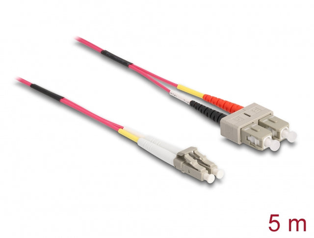 Delock 84683 Cable Optical Fibre Lc > Sc Multi-Mode Om4 5 M