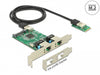 Delock 63425 Converter M.2 Key B+M Male > 2 X Gigabit Lan