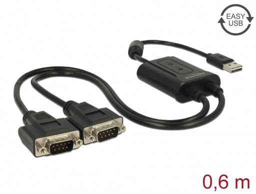 Delock 63950 Usb 2.0 To 2 X Serial Rs-232 Adapter