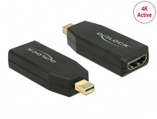 Delock 65581 Adapter Mini Displayport 1.2 Male > Hdmi Female 4K Active Black