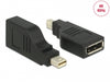 Delock 65626 Adapter Mini Displayport 1.2 Male > Displayport Female 90° Turned