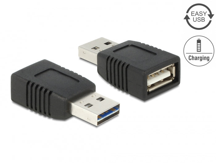 Delock 65965 Adapter Easy-Usb 2.0-A Male To Usb 2.0-A Female Charging Only