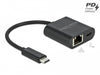 Delock 66644 Usb Type-C Adapter To Gigabit Lan 10/100/1000 Mbps