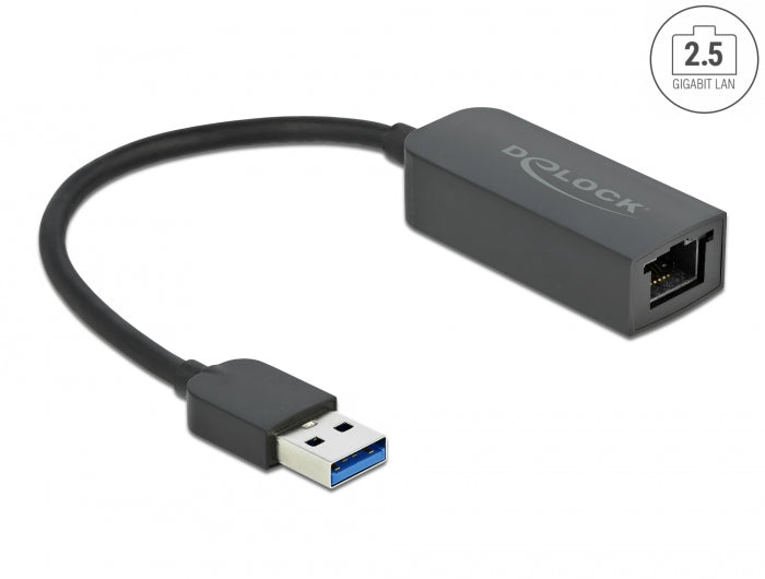 Delock 66646 Adapter Usb Type-A Male To 2.5 Gigabit Lan Compact