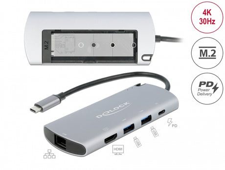 Delock 87767 Usb Type-C™ Docking Station With M.2 Slot