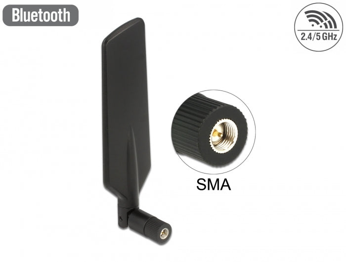 Delock 12408 Lte Antenna Dual Band Wlan Ac/A/B/G/N Sma Plug 1 - 4 Dbi