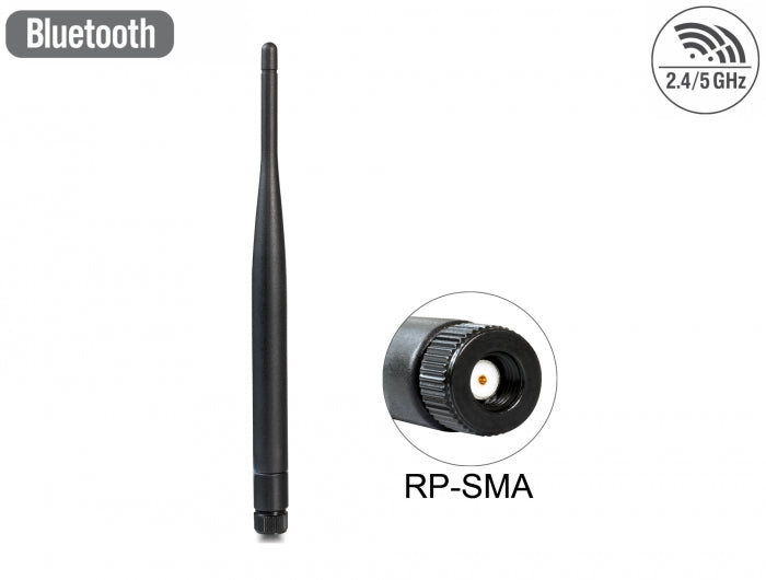 Delock 88397 Wlan 802.11 Ac/A/B/G/N Antenna Rp-Sma 2 Dbi Omnidirectional