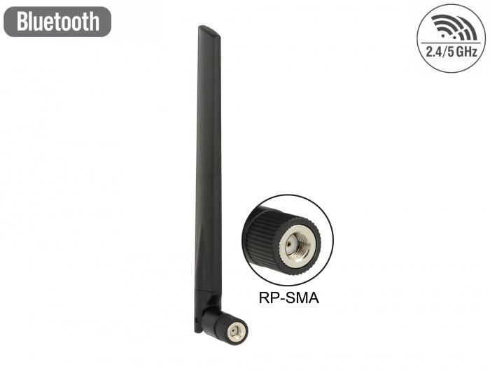 Delock 88898 Wlan 802.11 Ac/A/H/B/G/N Antenna Rp-Sma Plug 3 - 5 Dbi