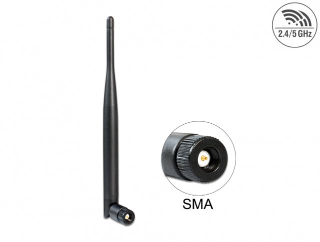 Delock 89438 Wlan Antenna 802.11 Ac/A/B/G/N Sma 4 - 5 Dbi Omnidirectional