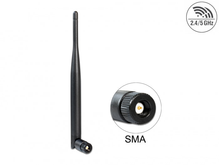 Delock 89438 Wlan Antenna 802.11 Ac/A/B/G/N Sma 4 - 5 Dbi Omnidirectional