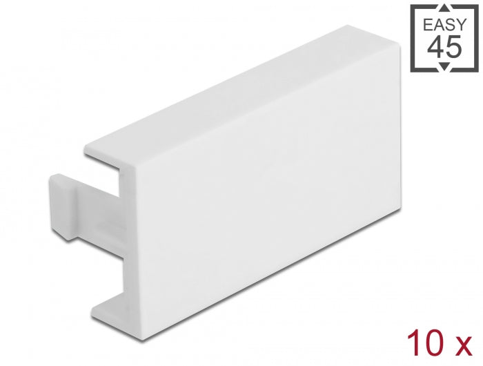 Delock 81301 Easy 45 Module Cover Plate 45 X 22.5 Mm 10 Pieces White