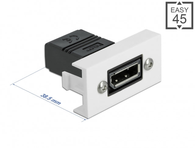 Delock 81305 Easy 45 Displayport Module Straight 22.5 X 45 Mm