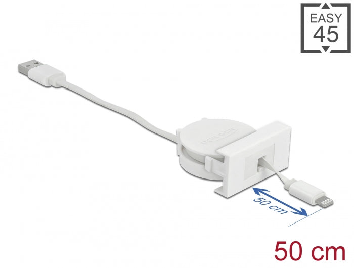 Delock 81331 Easy 45 Module Usb 2.0 Retractable Cable Usb Type-A