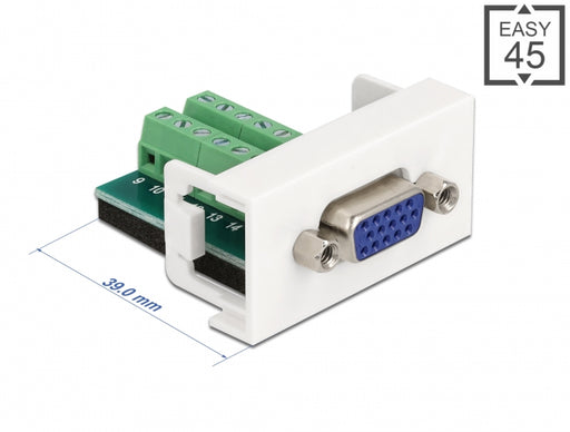 Delock 81346 Easy 45 Module Vga Female To Terminal Block 22.5 X 45 Mm