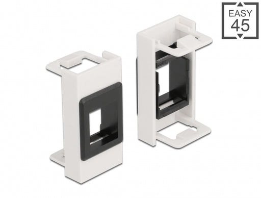 Delock 81354 Easy 45 Module Keystone Holder 22.5 X 45 Mm, White / Black