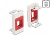 Delock 81355 Easy 45 Module Keystone Holder 22.5 X 45 Mm, White / Red