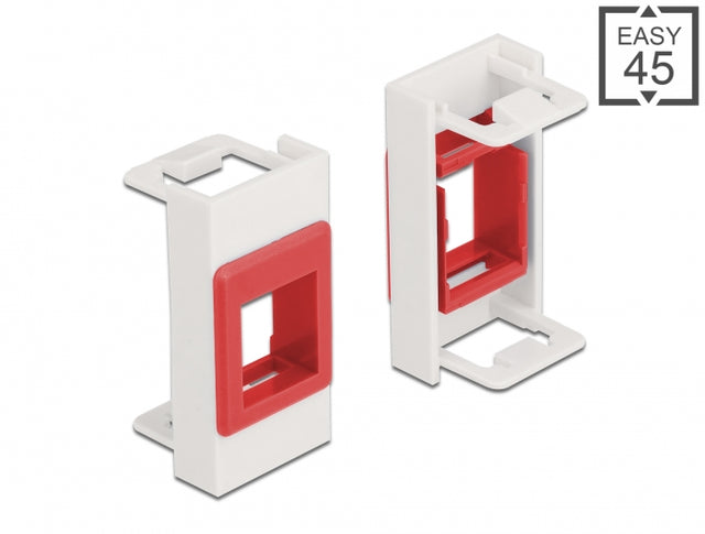 Delock 81355 Easy 45 Module Keystone Holder 22.5 X 45 Mm, White / Red